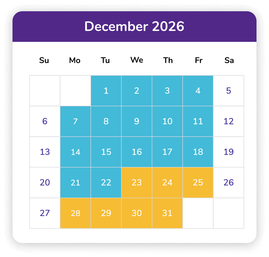December 2026 Calendar