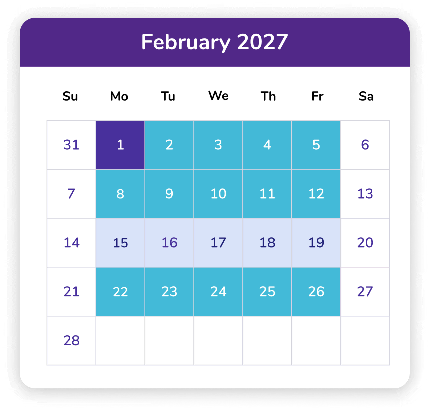 February 2027 Calendar