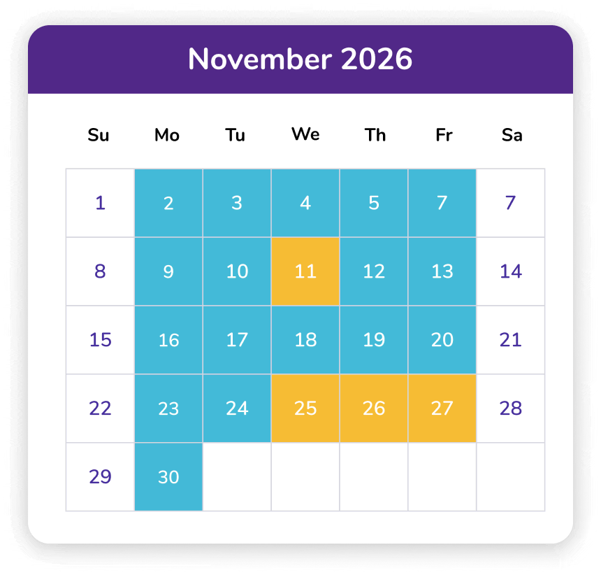 November 2026 Calendar