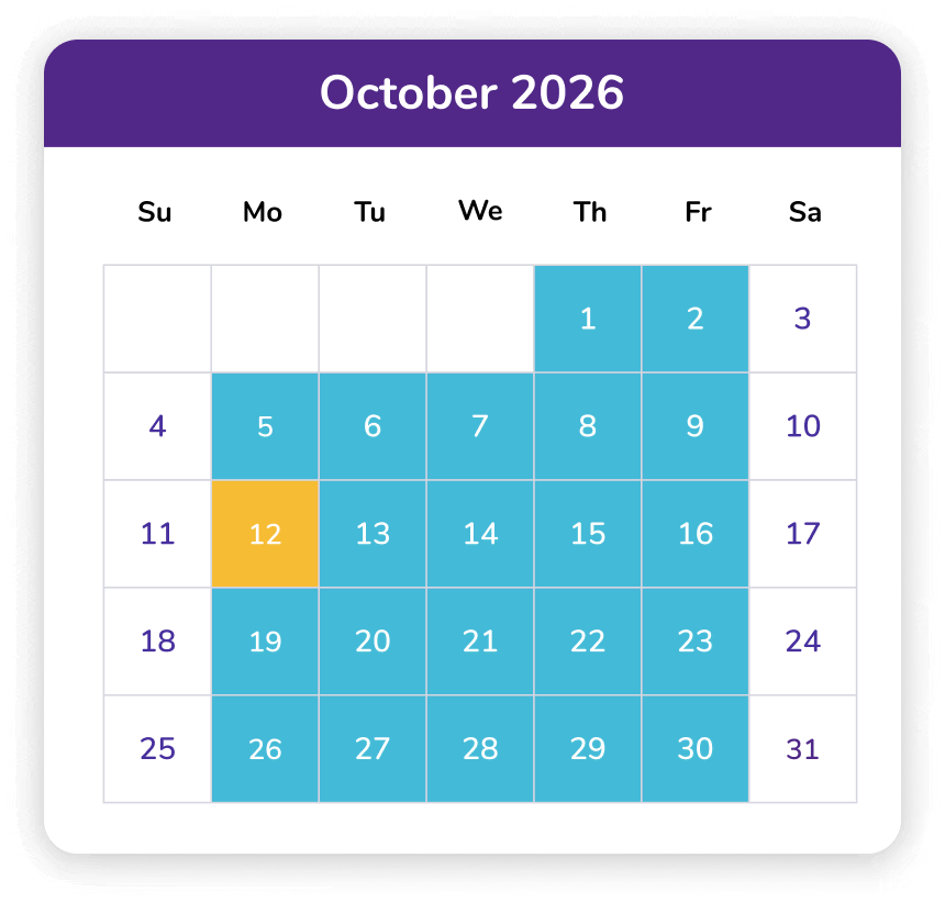 October 2026 Calendar